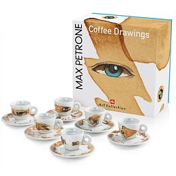 Obrázek pro produkt illy Sada šálků na espresso Max Petrone COFFEE DRAWINGS, 6 kusů